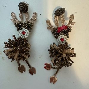 Mr. & Mrs. Reindeer Pom Pom earrings